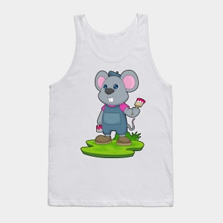 Mouse Painting Paint brush Tank Top